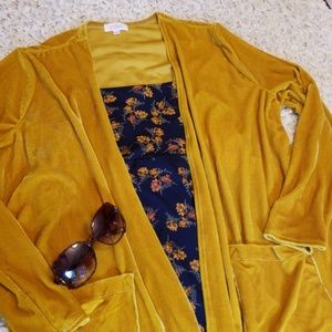 Lularoe gold velvet Sarah size XL